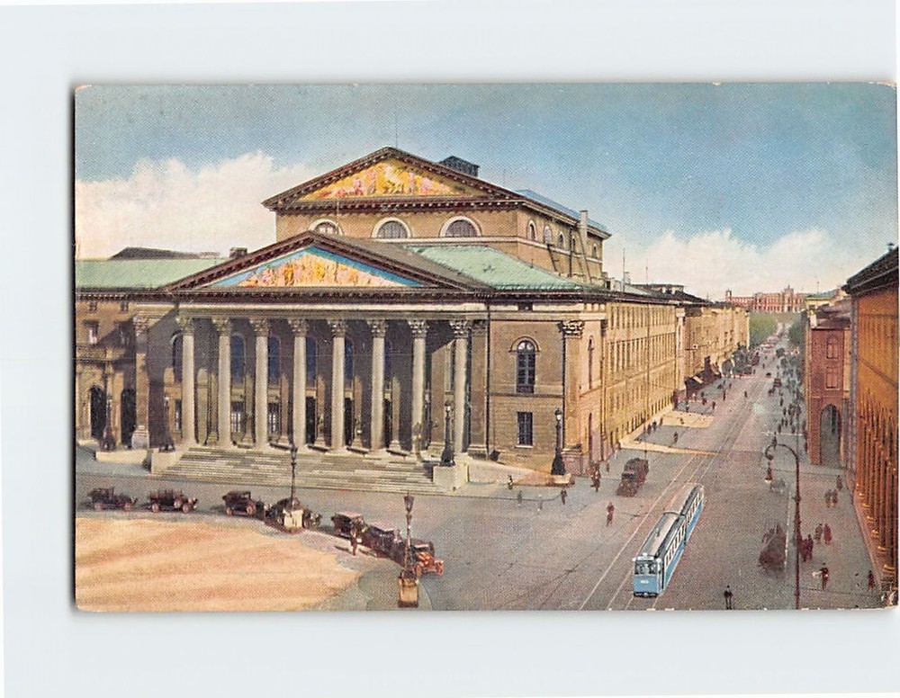 Postcard National Theatre in Munich Germany