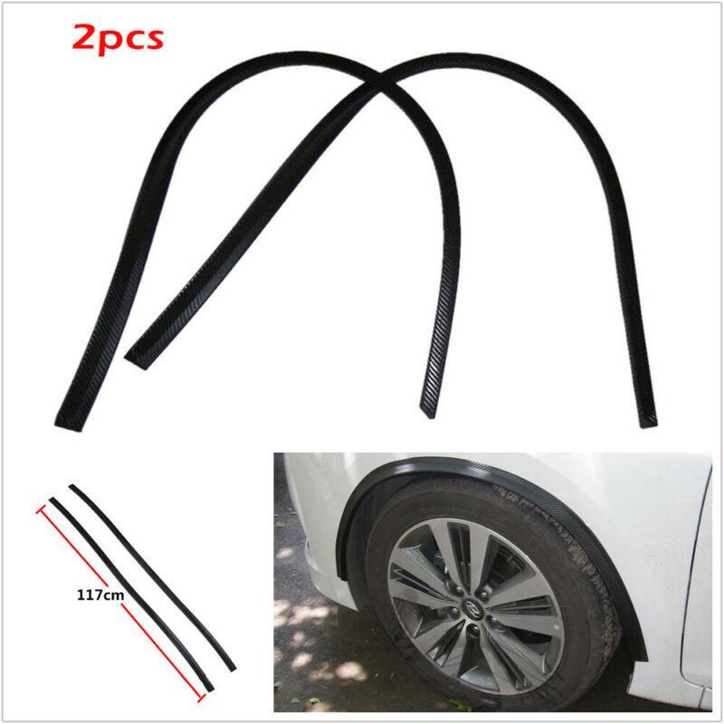 2pcs 46in 3D Carbon Fiber Universal Car Fender Arch Protectors Wheel Lip Trims