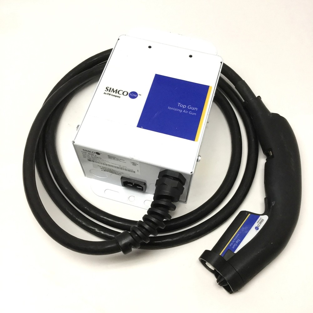 Simco Top Gun 3 4005105 Air Ionizer, 120VAC, 100psi, 7ft Cable/Hose, 7.4scfm
