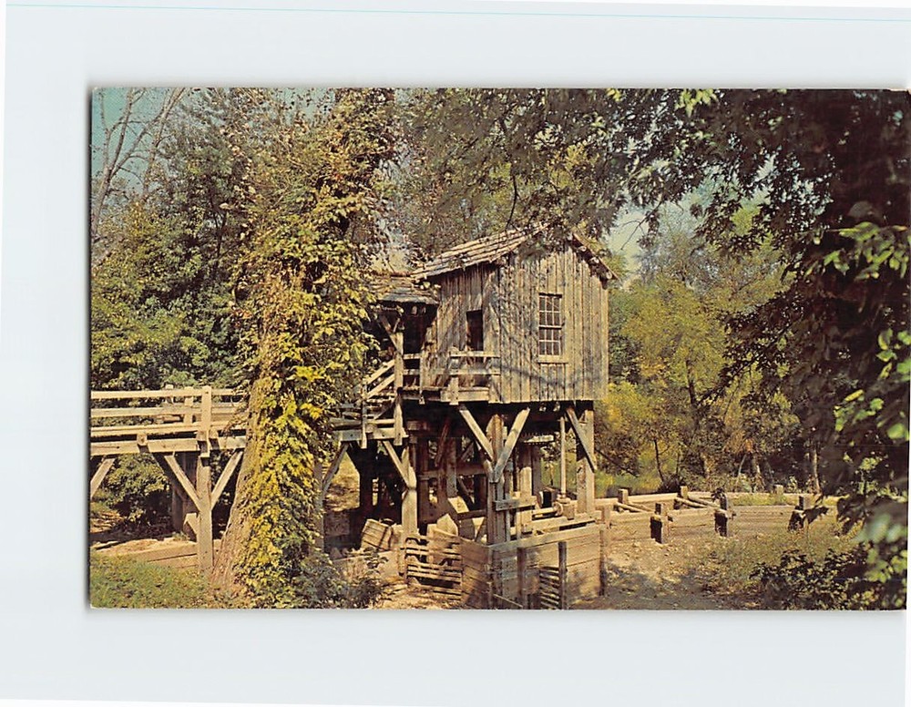 Postcard The Saw and Grist Mill Salem State Park Illinois USA