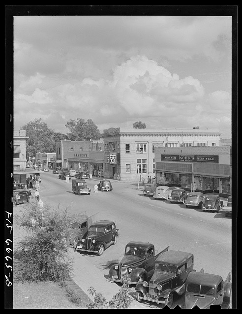 Photo:Kennett Missouri Main Street 1942 Cars Downtown Storefronts