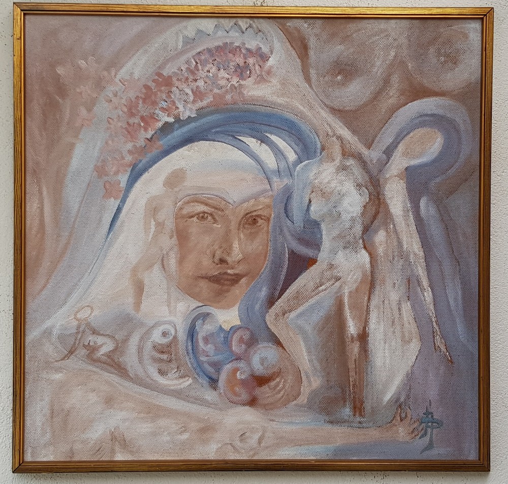 Avant-garde oil painting artwork frame painting oil painting erotic portrait lady