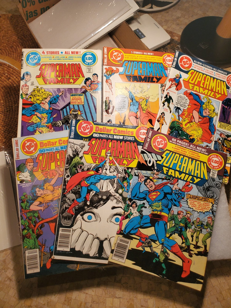 SUPERMAN FAMILY -  (SUPERGIRL) 6 BOOK LOT - #186 - 220 -  Final Issue  Clearance