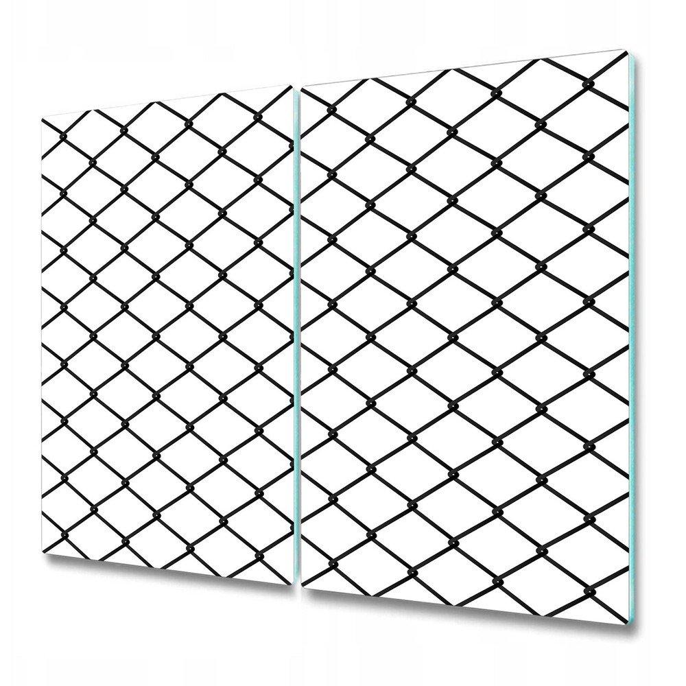 Glass Chopping Board Chain Black and white scribbles Hand drawn 2x30x52