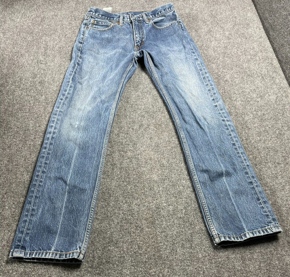 Levi's 505 Denim Jeans Men’s Blue Regular Fit Straight Leg Size 32x32