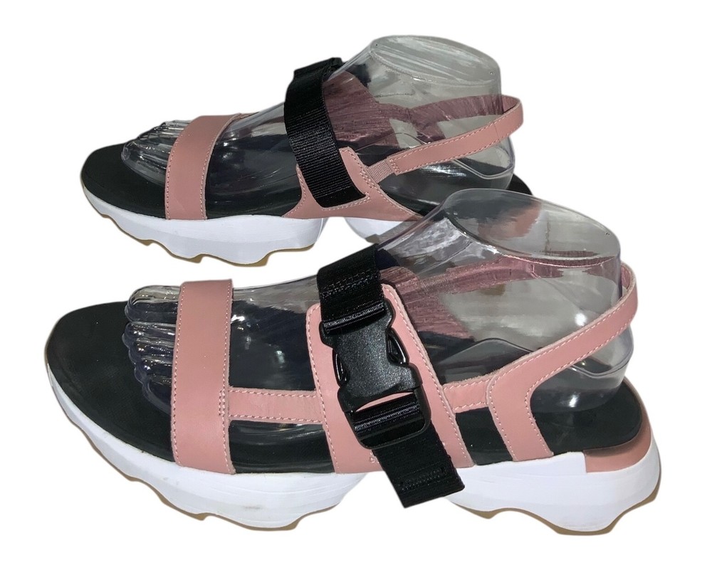 Women's Sorel Pink Black Kinetic Impact Sling Sandals Size 8.5