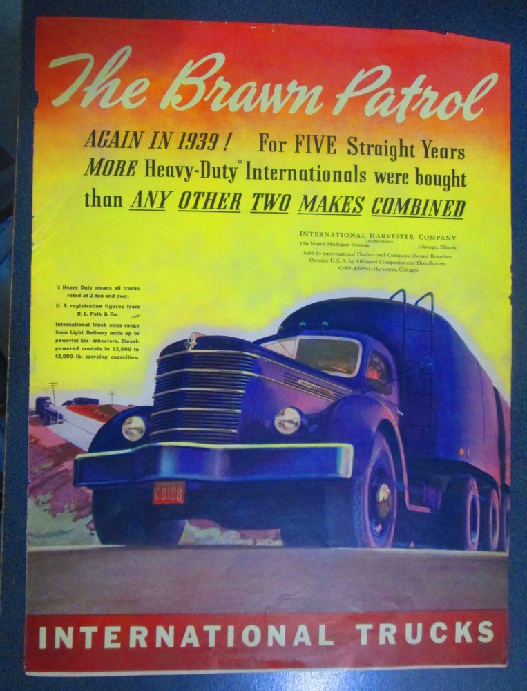 Vintage Magazine Advertisement  International Trucks Suitable for Framing loose