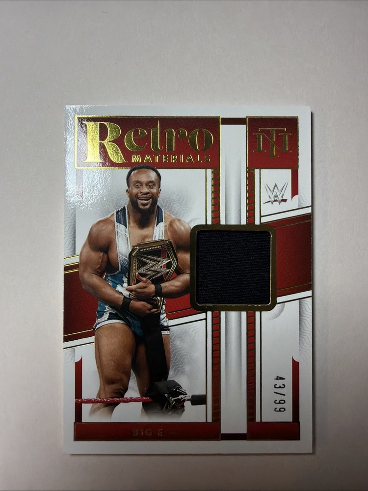 2024 Panini National Treasures WWE - Retro Materials Big E #RM-BGE /99 (MEM)
