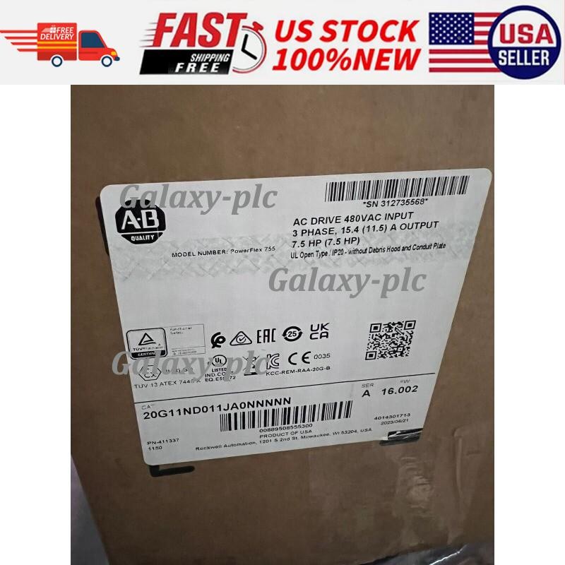 20G11ND011JA0NNNNN PowerFlex 755 AC Drive 480V 11A 7.5HP Output
