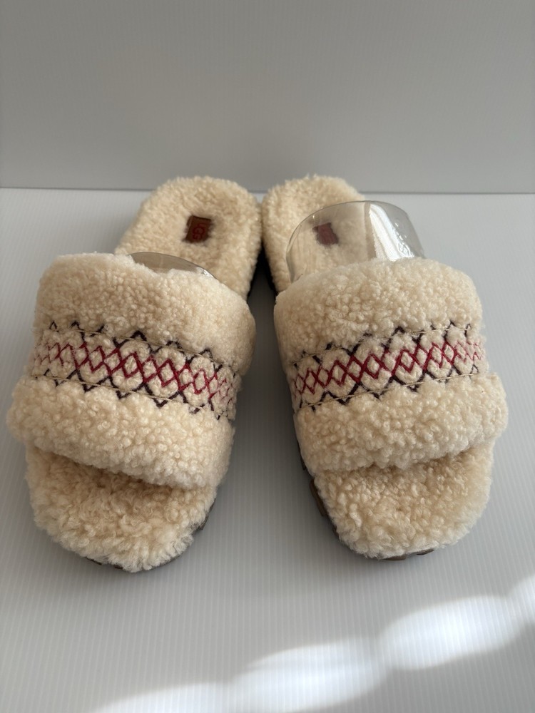 UGG  Cozetta Braid  Slippers Slide Sandals Size 11 Natural NIB