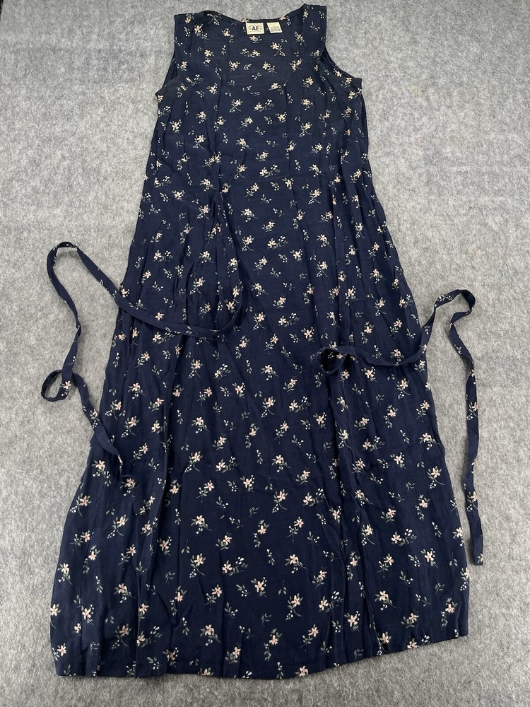 American Eagle Womens Blue Floral Short Sleeve Boho Bohemian Dress Size S