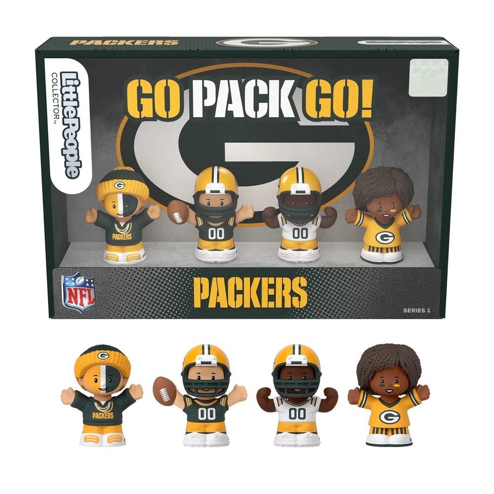 Fisher Price Little People x NFL Collector Green Bay Packers Figure 4-Pack