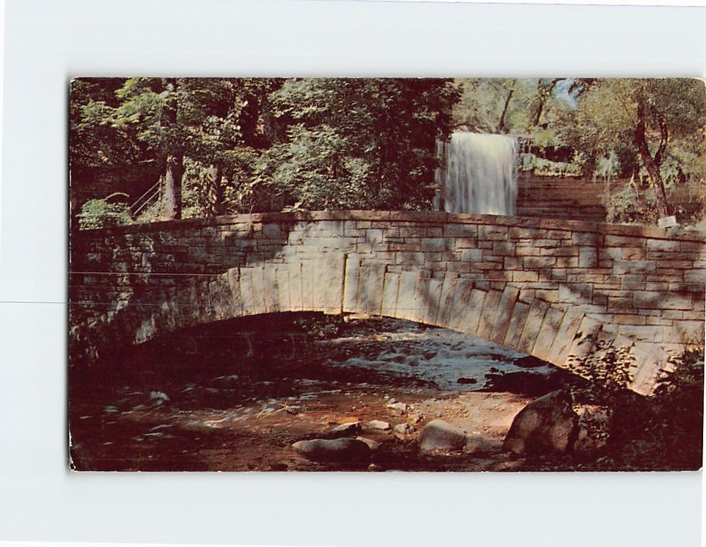Postcard Stone Bridge over Minnehaha Creek Minneapolis Minnesota USA