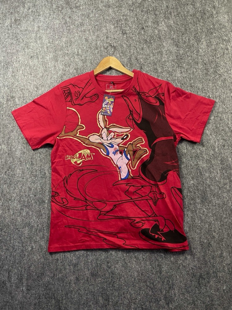 Red Southpole Space Jam Vintage Basketball Graphic Tee  