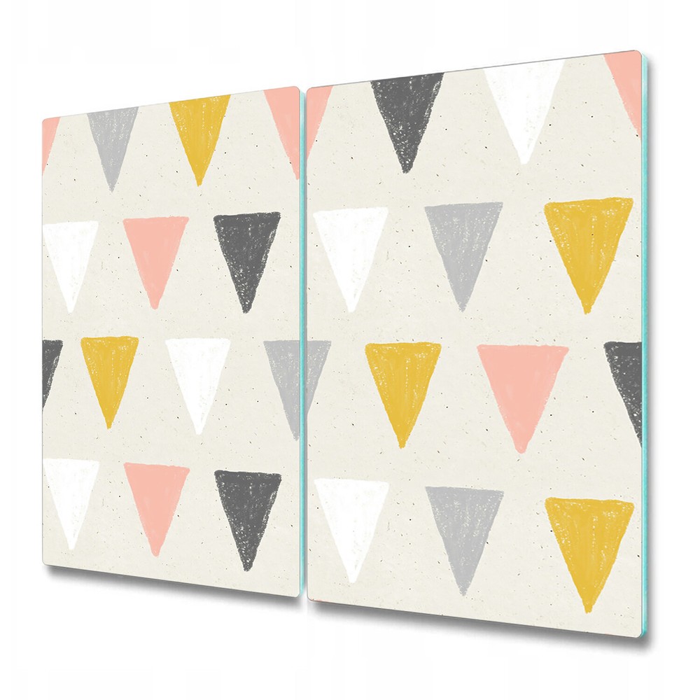 Glass Chopping Cutting Board Triangle Geometric Vintage style Scandinavian