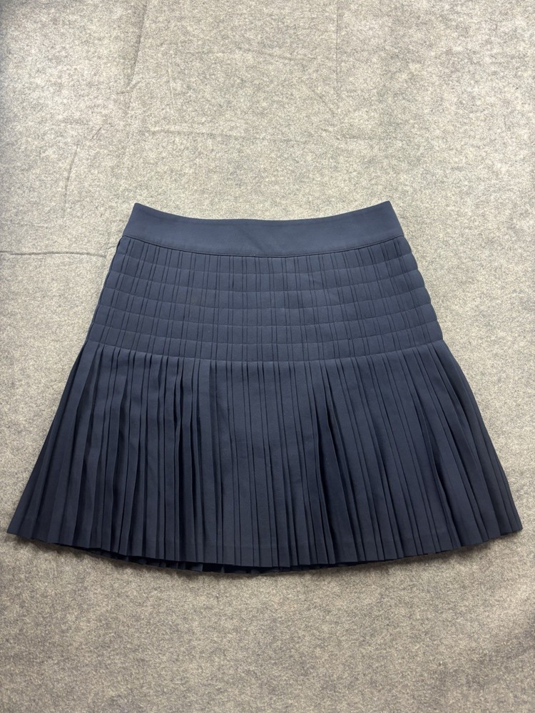 J. Crew  Women’s 2 Pleated Mini Skirt Navy Classy Preppy Lined Sexy Old Money