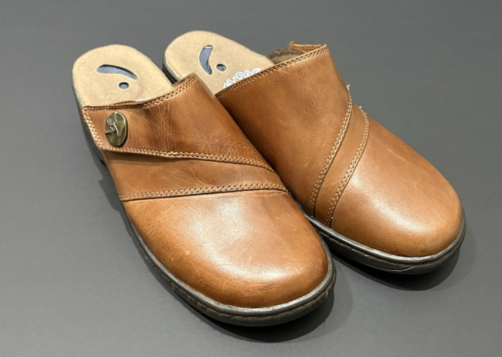 Dr Scholl’s Gel Pac Brenda Slides Slip On Shoes Brown Women’s Size 8