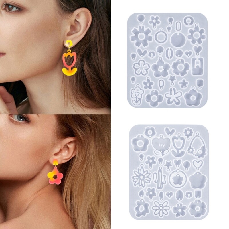 Tools/Flower Shaped Earrings Mold Silicone Customized Earwear Accessories Mould