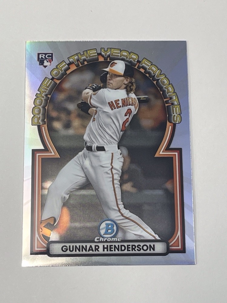 2023 Bowman Chrome Gunnar Henderson RC ROY Favorites #ROY-15 Baltimore Orioles