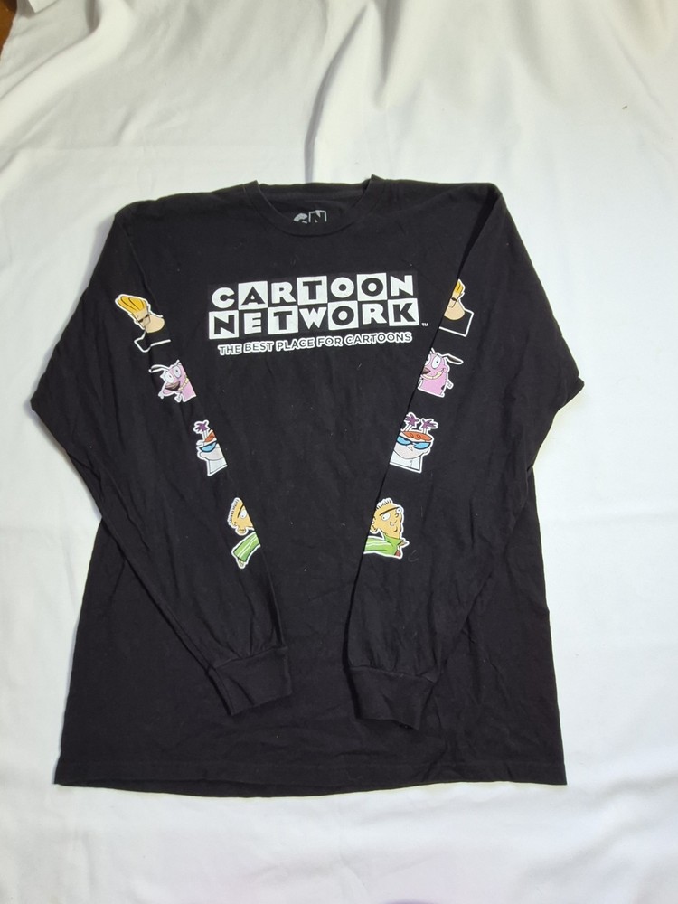 Cartoon Network Shirt Mens L Large Gray Long Sleeve Graphic Vintage 1999