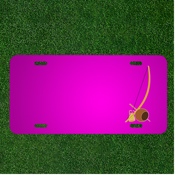 Custom Car License Plate with Personalized Fishing Bow Arrow Design and Names