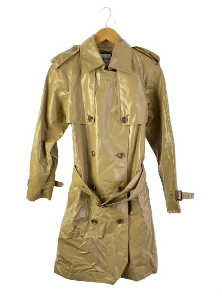 Jean Paul Gaultier Xsept Premieres/Enamel Trench Coat/38/Polyester/Beg/Plain/Jpt