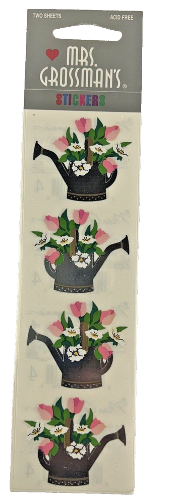 Mrs Grossman's  Stickers Watering Can Two Sheets Acid Free Craft Scrapbooking-image