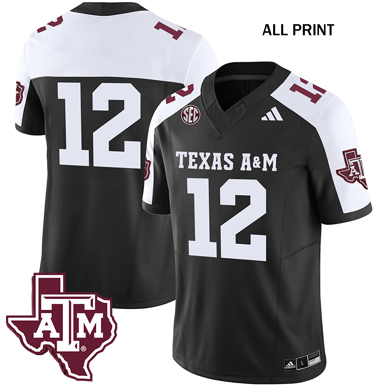 Texas A&M Aggies SEC #12 Team Vapor Jersey V2 – All Print Styles