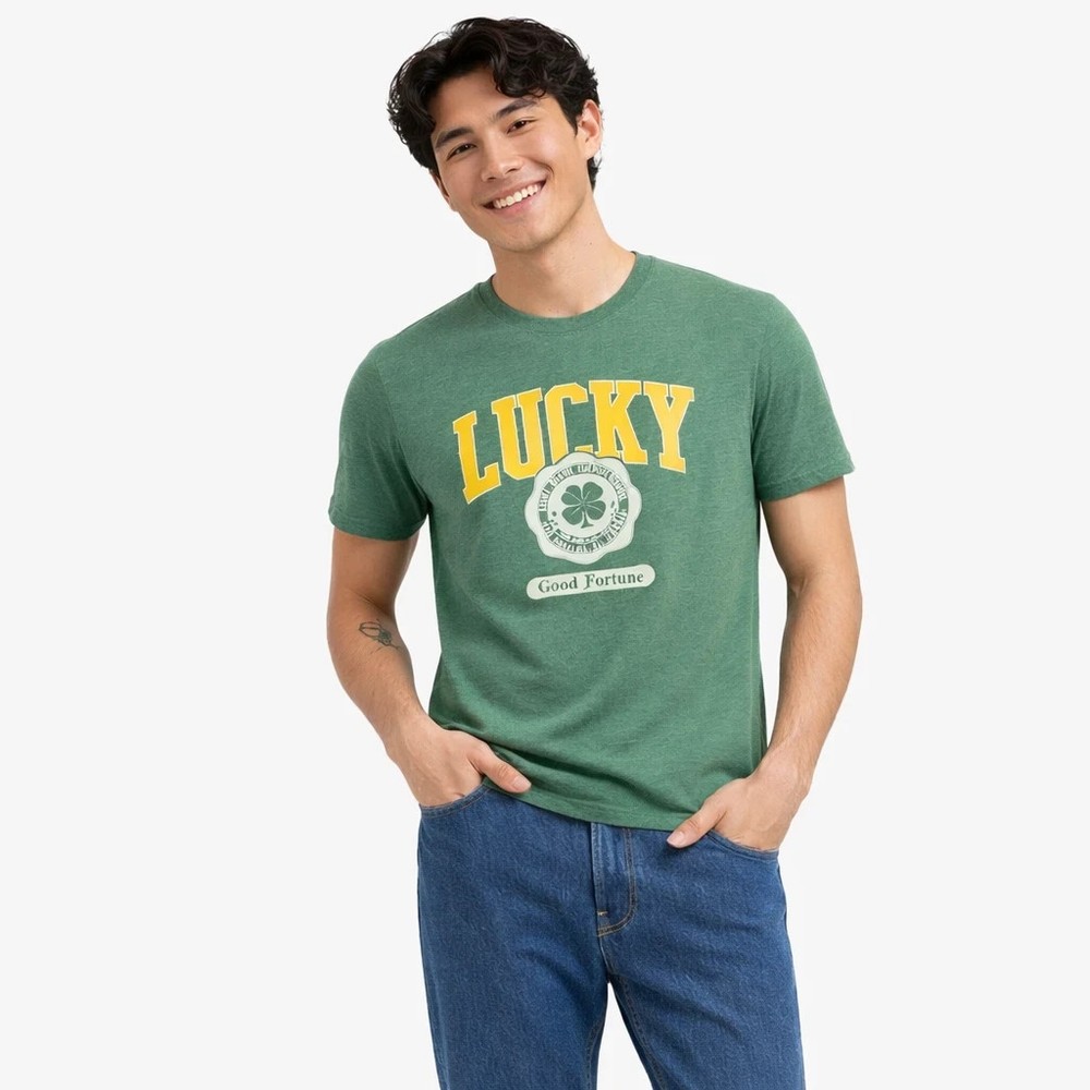 Lucky Brand Men's Short Sleeve T-Shirt, Green, Size XL