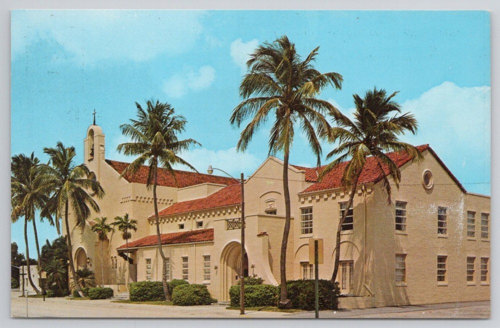 Park Temple Methodist Church Fort Lauderdale Florida Postcard Tom Neel