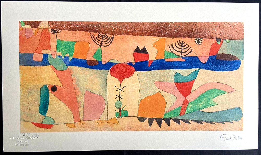 Paul Klee Lithograph Original COA Signed And Stamped Numbered 180 Ex Certified
