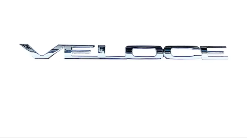 Car Metal Letter VELOCE silver Styling Decorative Stickers For Alfa Romeo 1pcs