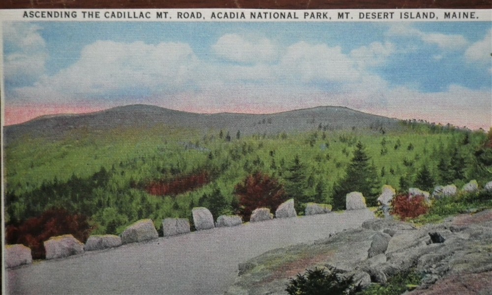 Acadia National Park, Cadillac Mt. Rd., Mt. Desert Island, Maine Postcard-image