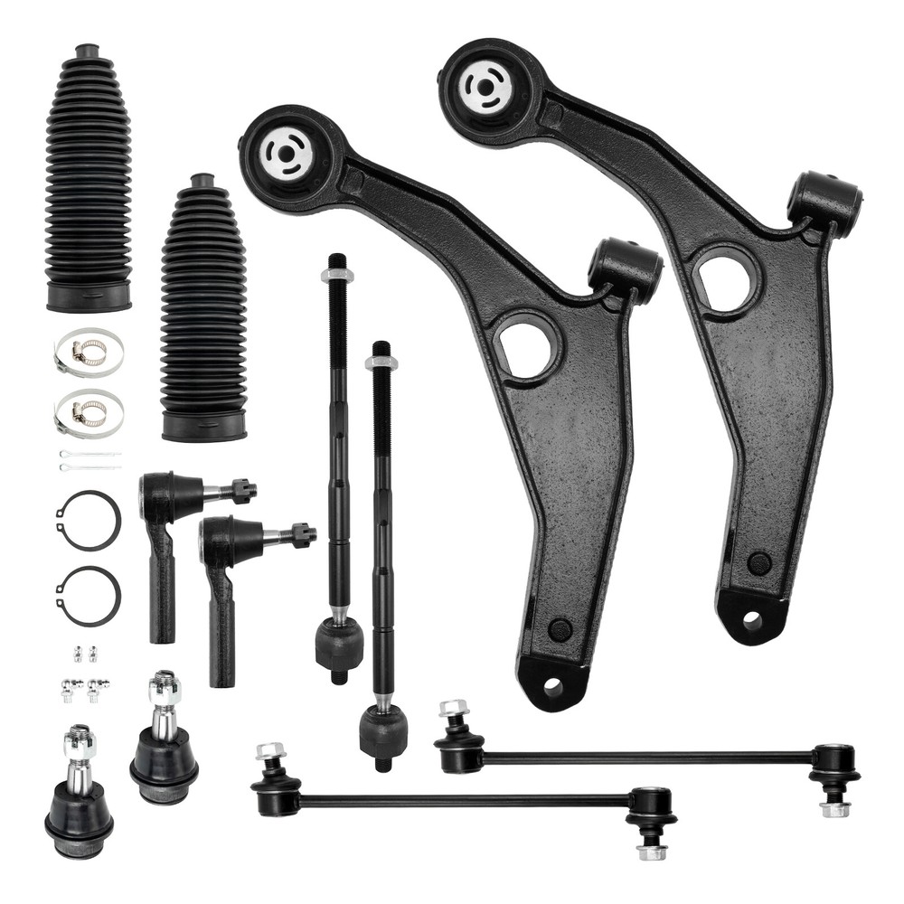 2009-2015 Dodge Journey 12-Piece Front Suspension Kit with Control Arms & Tie Rods