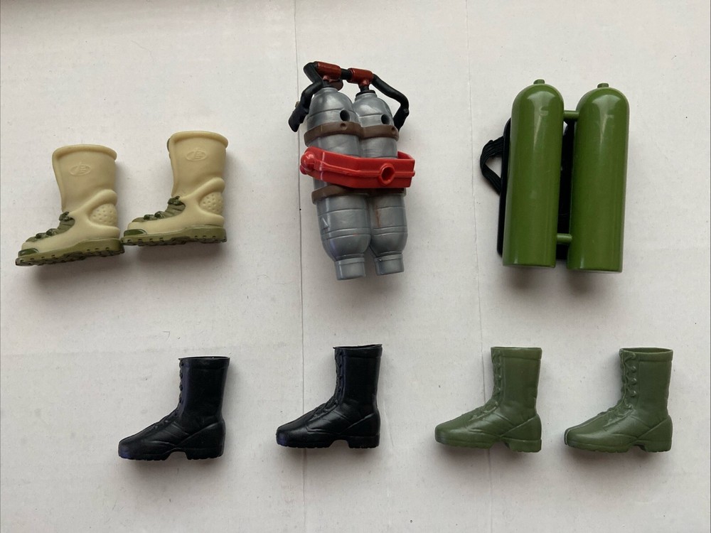 Vintage GI Joe Action Figures with SCBA Boots Lot of 8 Great Condition