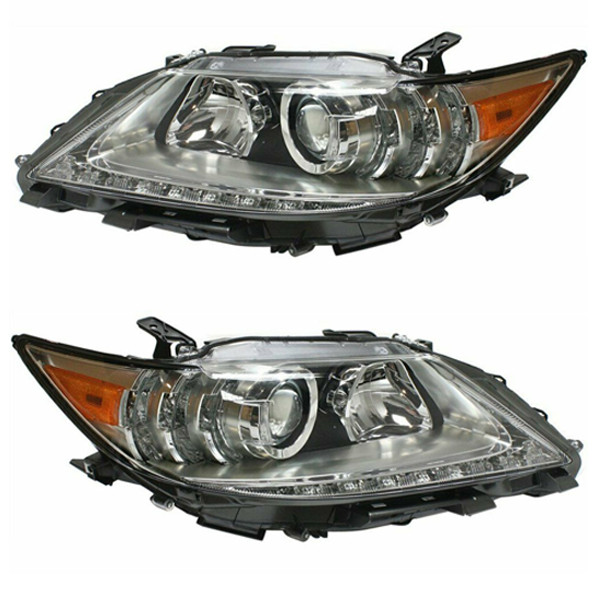 13-15 ES300h ES350 Halogen Projector Headlight Headlamp Set Pair No Bulbs Included