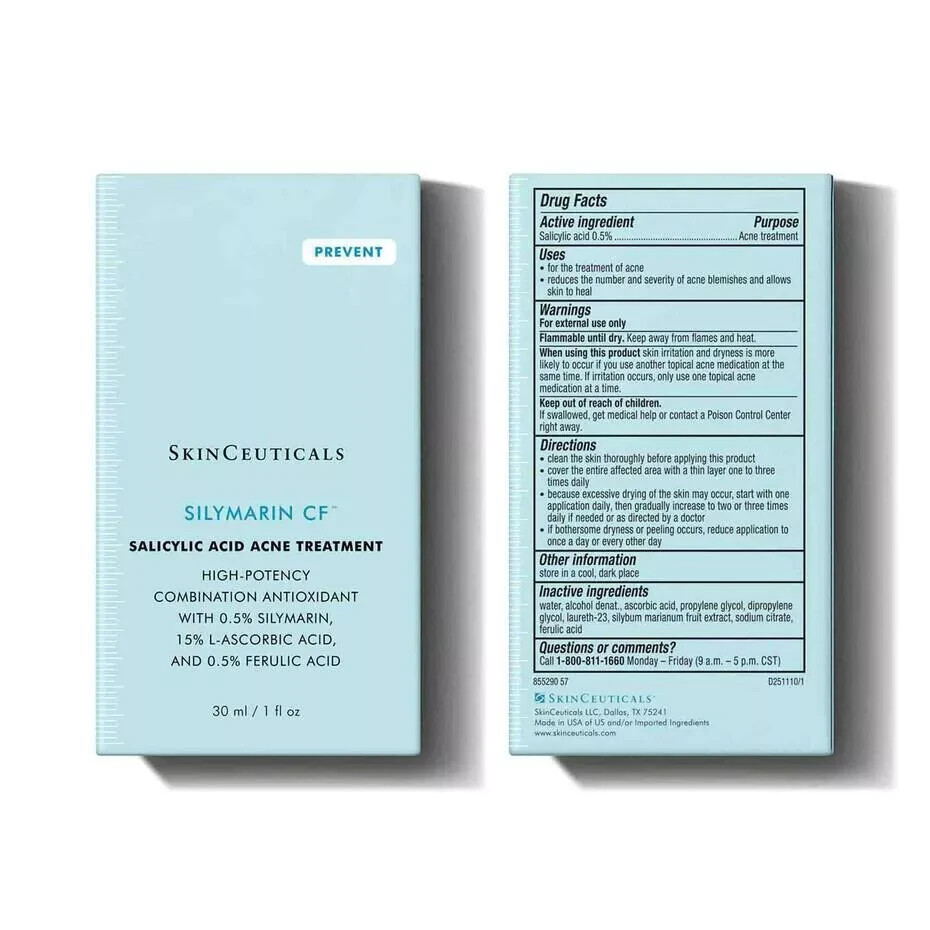 New Sealed SkinCeuticals Silymarin CF 30ml 1 oz Antioxidant Serum