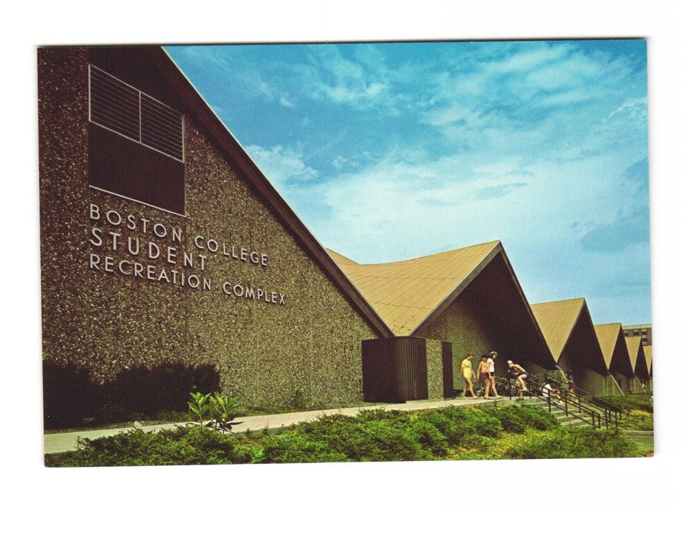 Boston College, Chestnut Hill MA VTG postcard UNP Student recreation complex