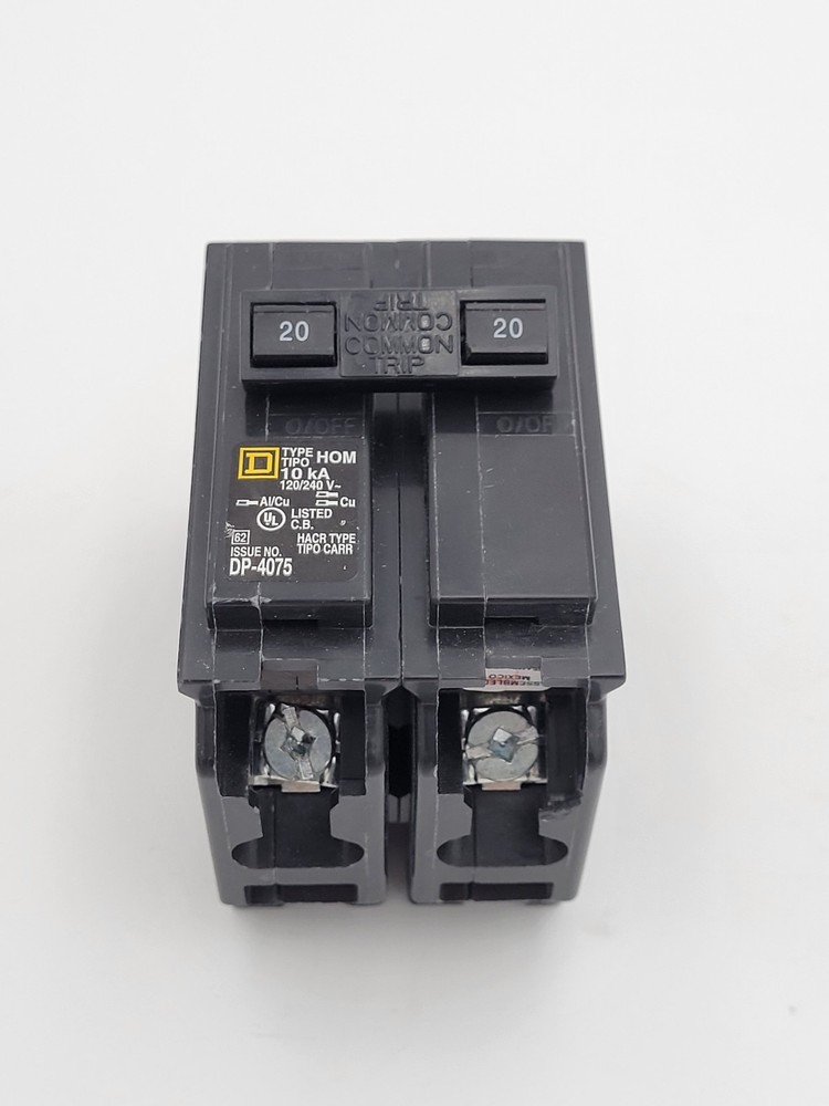 NEW Square D Homeline 20 A 2-Pole Circuit Breaker HOM220