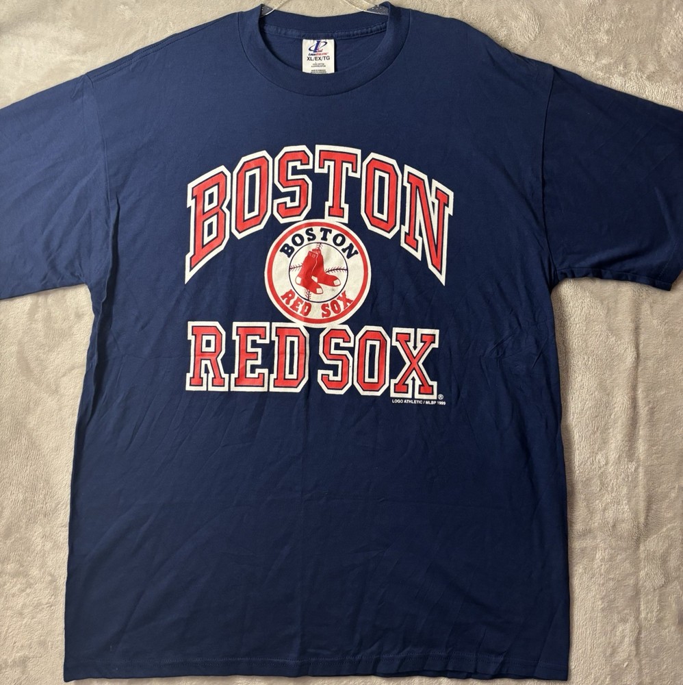 Vintage Boston Red Sox T Shirt XL Navy MLB 1999  Logo Athletic Baseball Tee