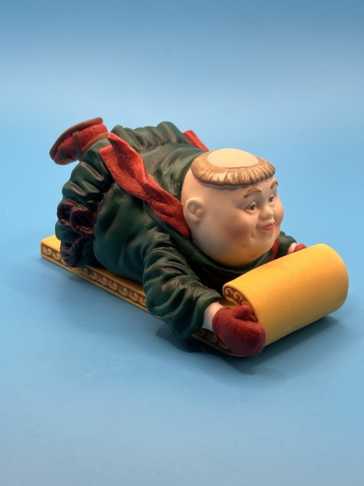Dept 56 Merry Makers Thaddeus The Tobogganist Figurine 93572 1996 Vintage Retro