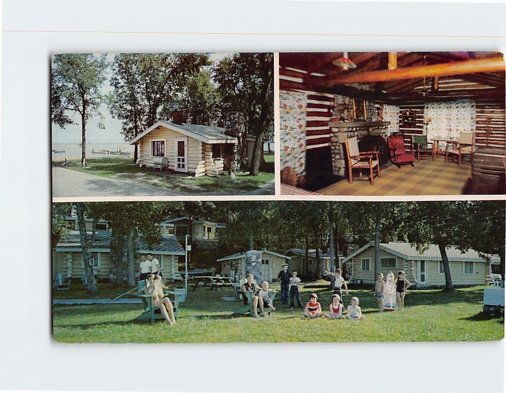 Postcard Collins Resort Houghton Lake Michigan USA