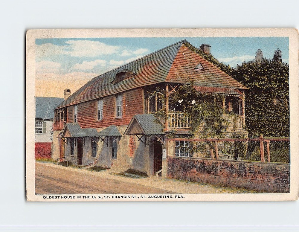 Postcard Oldest House in the US St. Augustine Florida USA