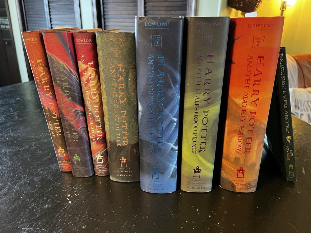 Harry Potter Complete Book Set Volumes 1-7 by J K Rowling Hardcover W/ Sleeves