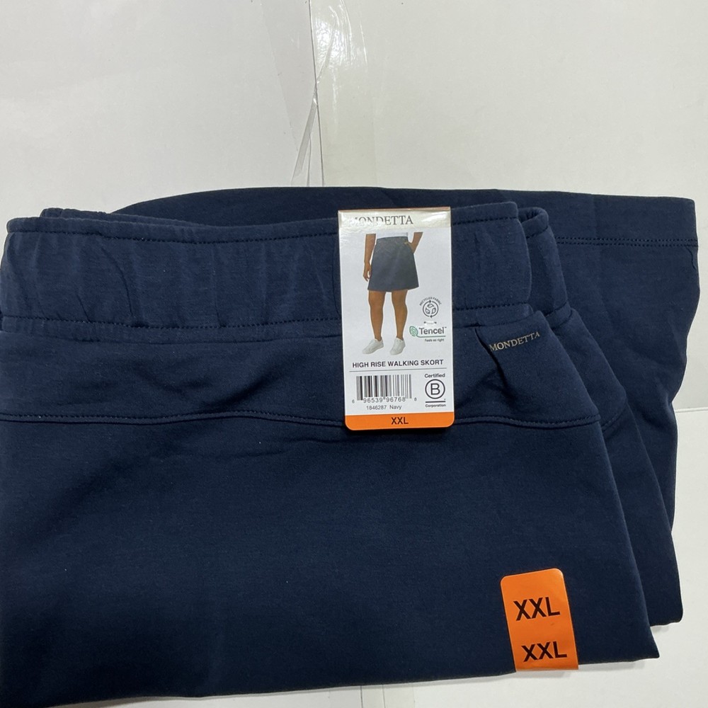 Mondetta Women's Navy Skort XXL Activewear Solid Drawstring Pockets 1846287