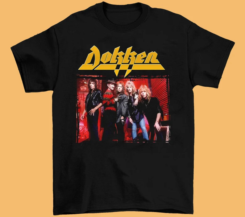 Dokken Members T-Shirt Short Sleeve Cotton Black Men All Size S to 5XL