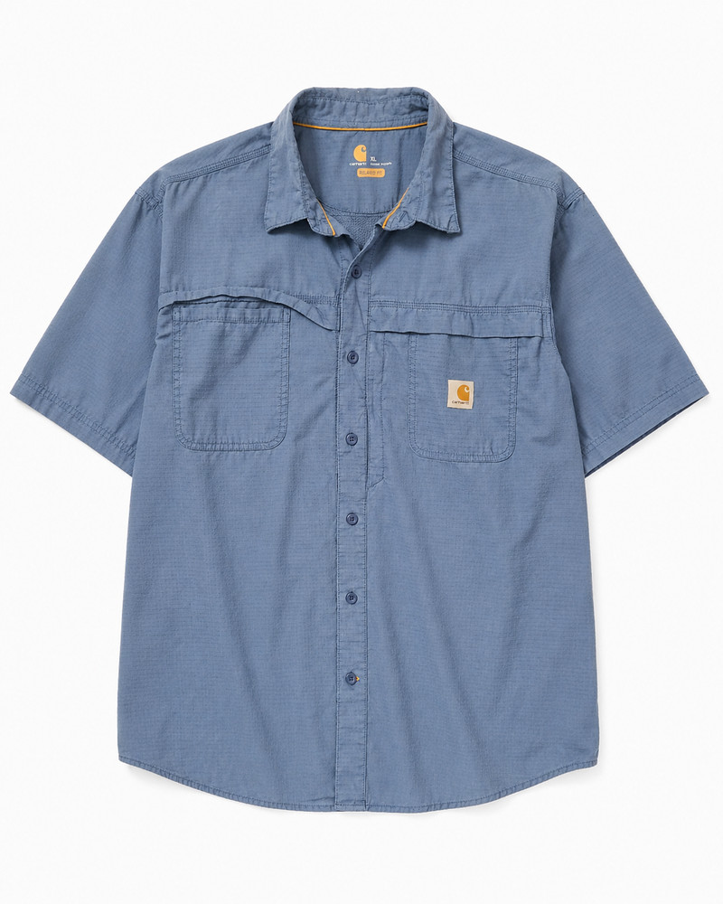 Carhartt Force Shirt Mens XL Relaxed Fit Short Sleeve Button Down Vented Outdoor