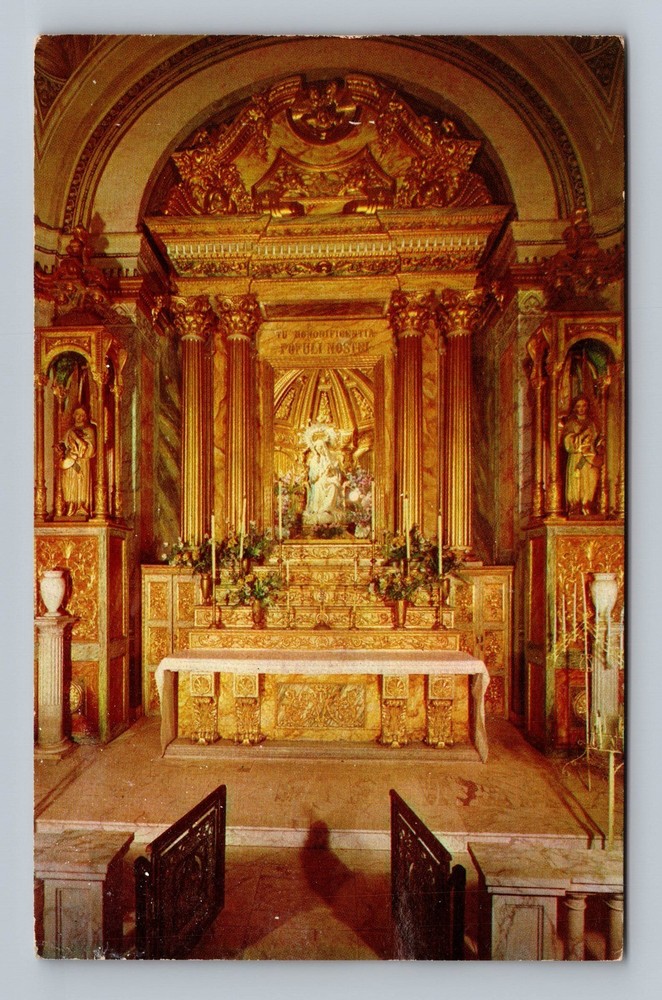Old San Juan PR- Puerto Rico Chapel Of Blessed Mother Old Card Vintage Postcard