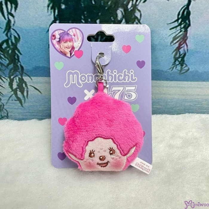 247554 Monchhichi x 475 Shinako Harajuku Style Mini Plush Head Mascot ~ mimiwoo