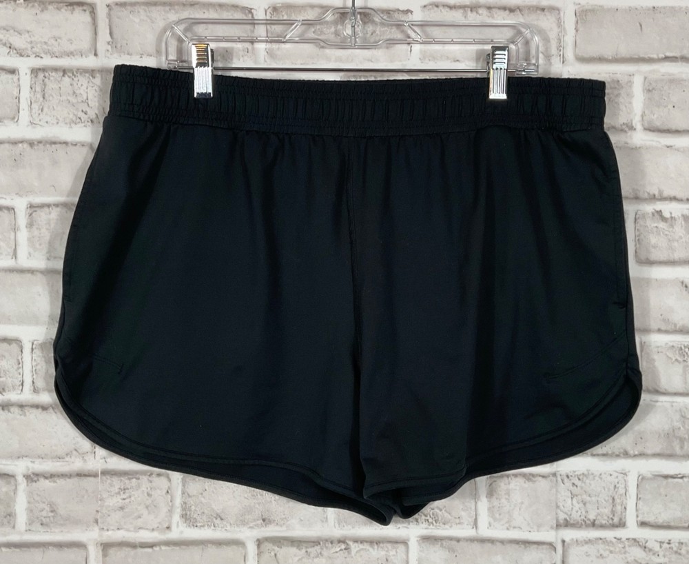 All in Motion Shorts Womens Sz XL Black Athletic Running Elastic Waist Pull On